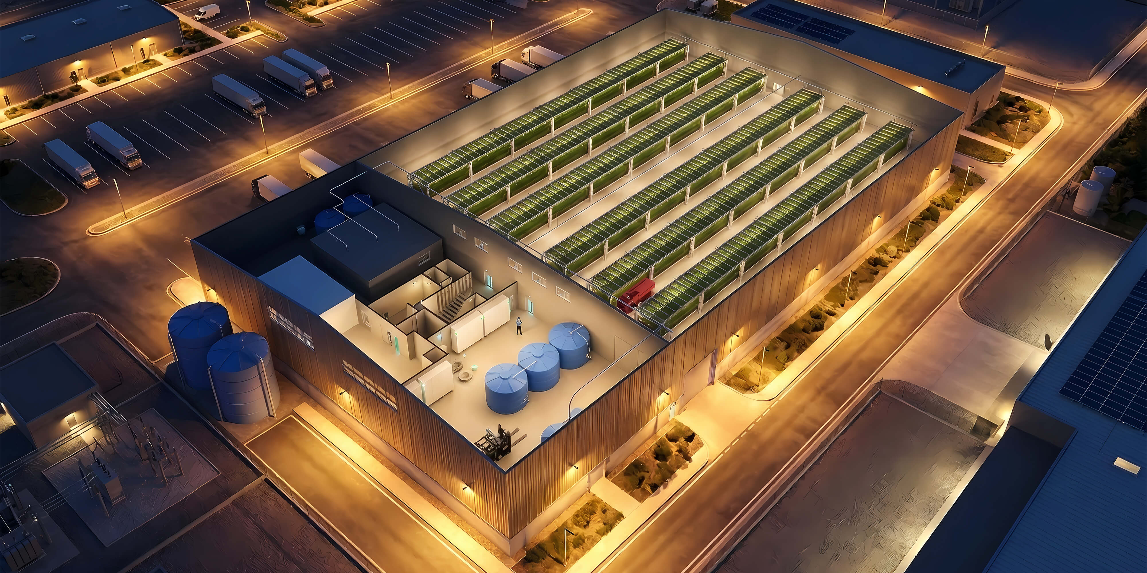 Industrial photobioreactor installation